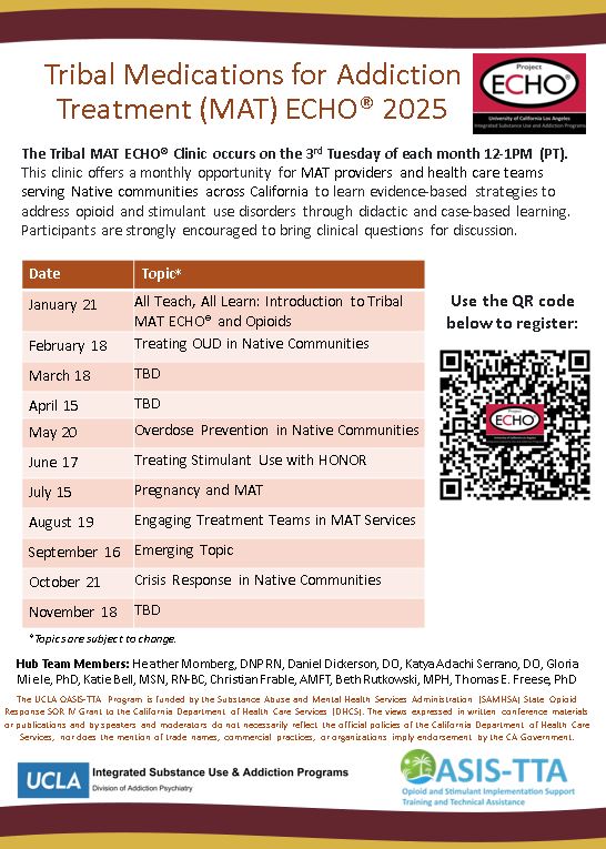 Tribal MAT Echo 2025 Schedule