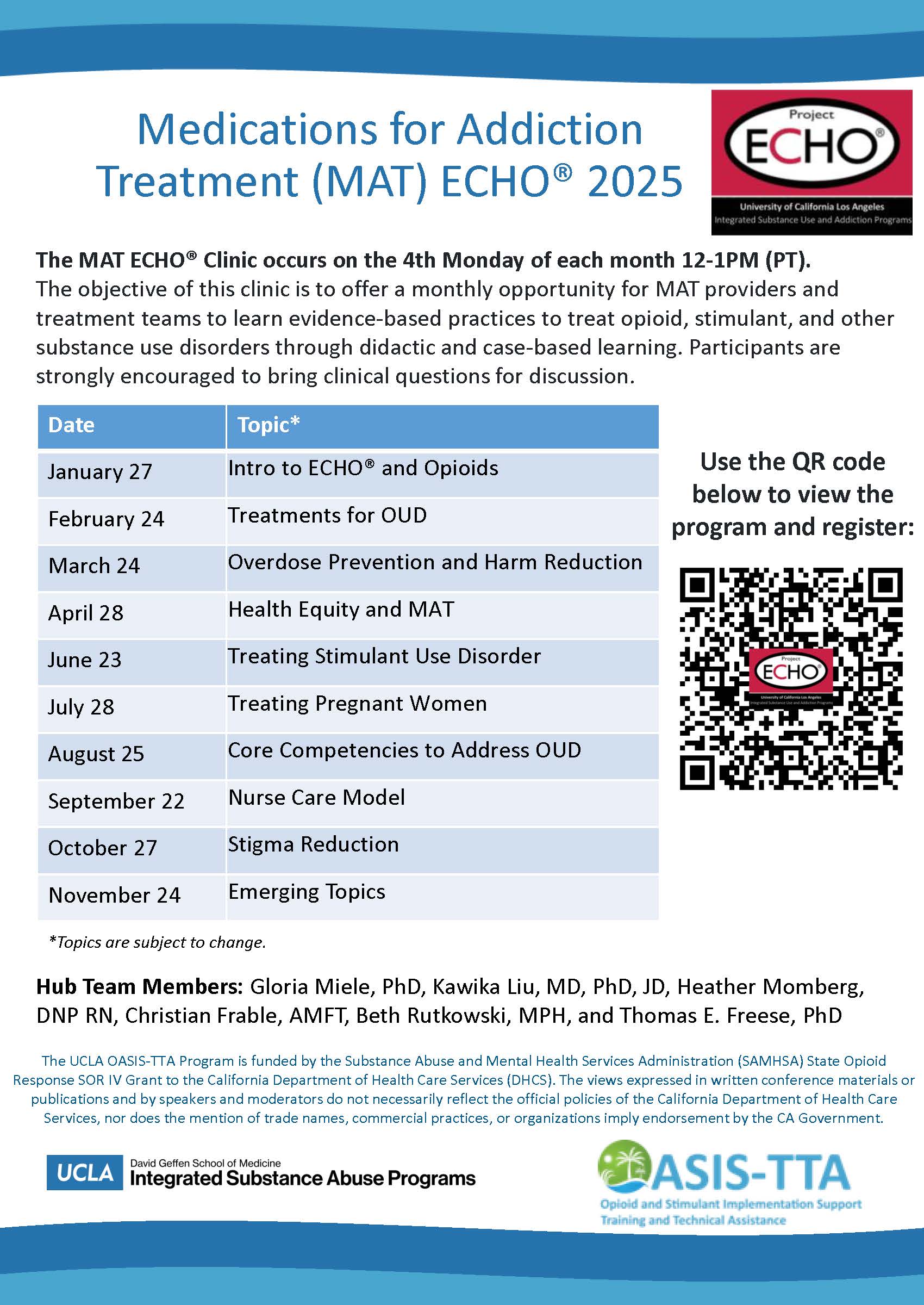 MAT Echo 2025 Schedule